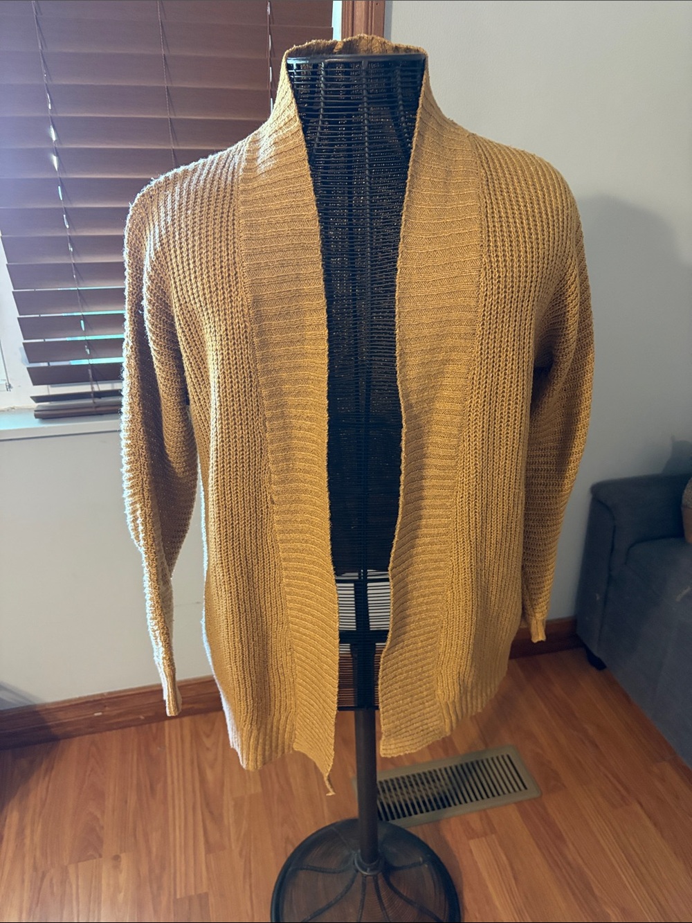 Staccato Open-Front Women's Cardigan - Mustard Brown